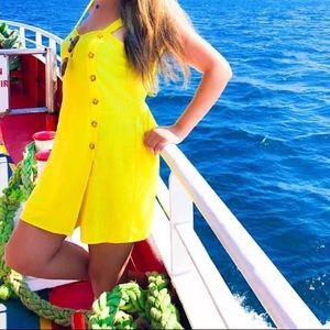 Bright yellow romper. Size small